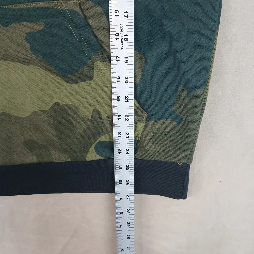 VTG Adidas Small Mens Sweater Hoodie Trefoil Camo 21x26
